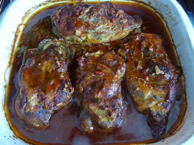 Schwein : Hals (Nacken, Kamm) aus dem Backofen mit Gemüsereis - Rezept - Bild Nr. 13