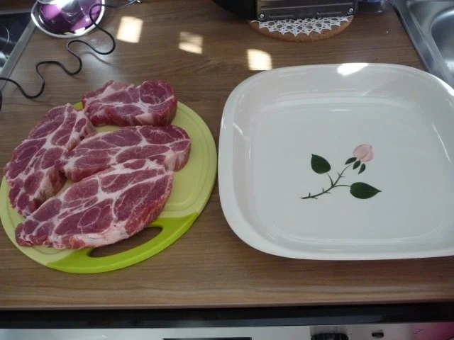 Schwein : Hals (Nacken, Kamm) aus dem Backofen mit Gemüsereis - Rezept - Bild Nr. 2