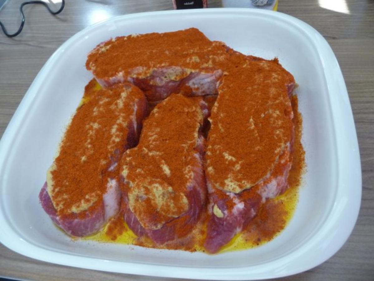 Schwein : Hals (Nacken, Kamm) aus dem Backofen mit Gemüsereis - Rezept - Bild Nr. 7