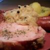 Kasseler mit süßen Sauerkraut, Salzkartoffeln und Mettenden....... - Rezept