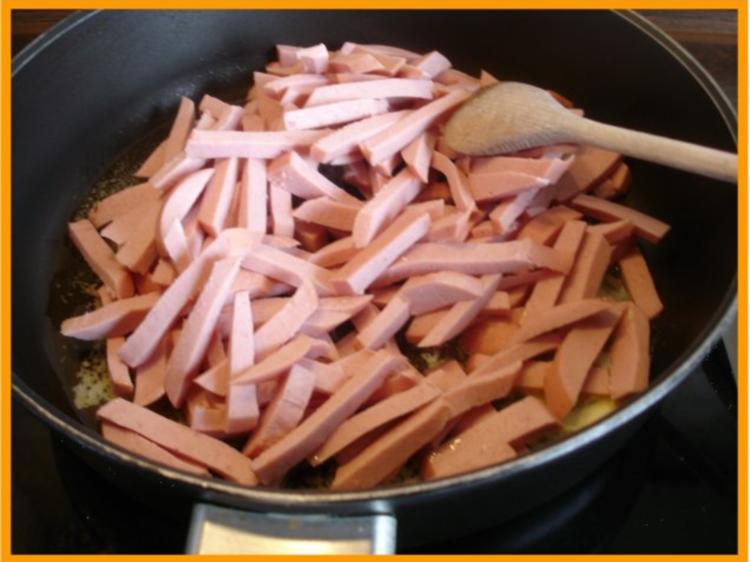 Fusili mit Fleischwurst, einfach