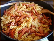 Fusili mit Fleischwurst - Rezept