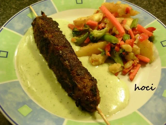 Rezept: Gehacktes am Spiess..... Gehacktes am Spiess..... - Rezept