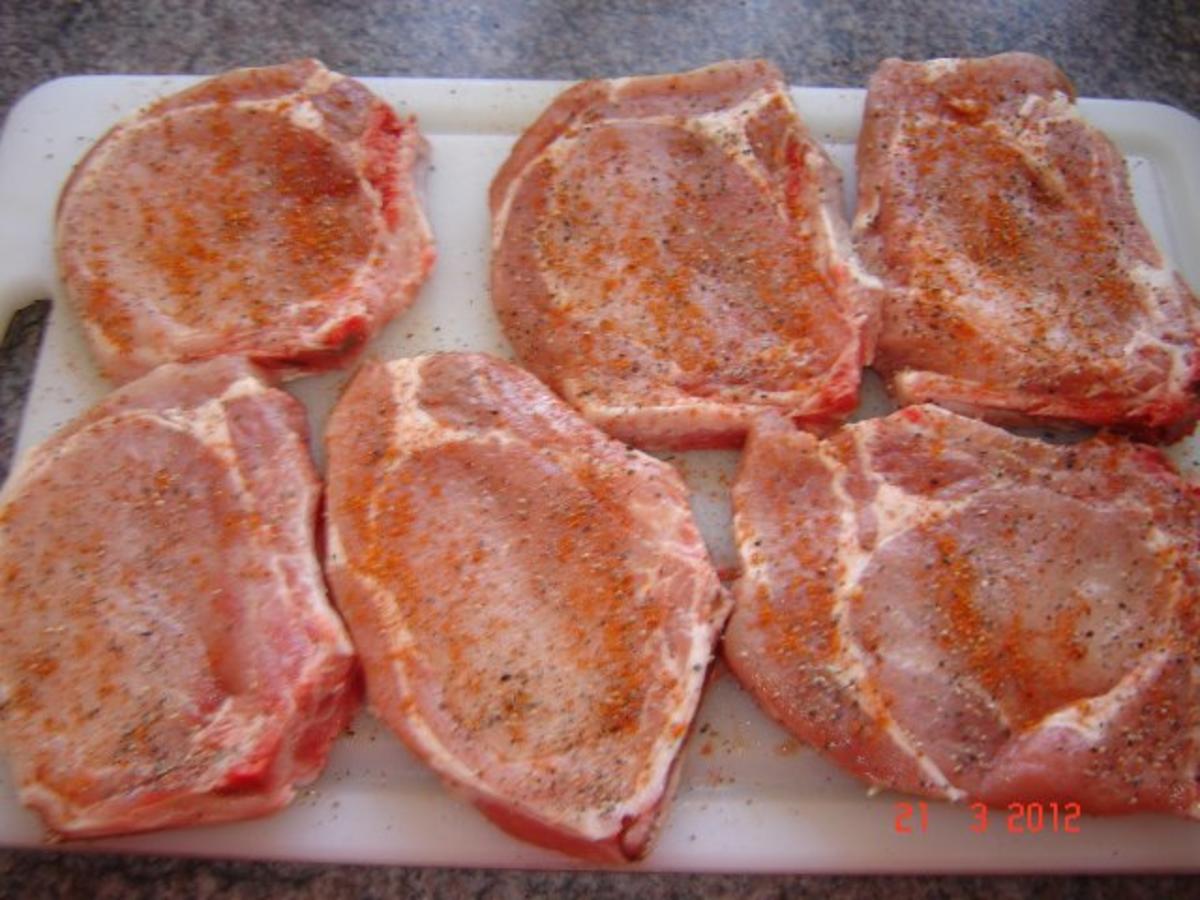 Fleisch : Koteletts, frischer Spargel und Spargelkartoffeln - Rezept - Bild Nr. 5