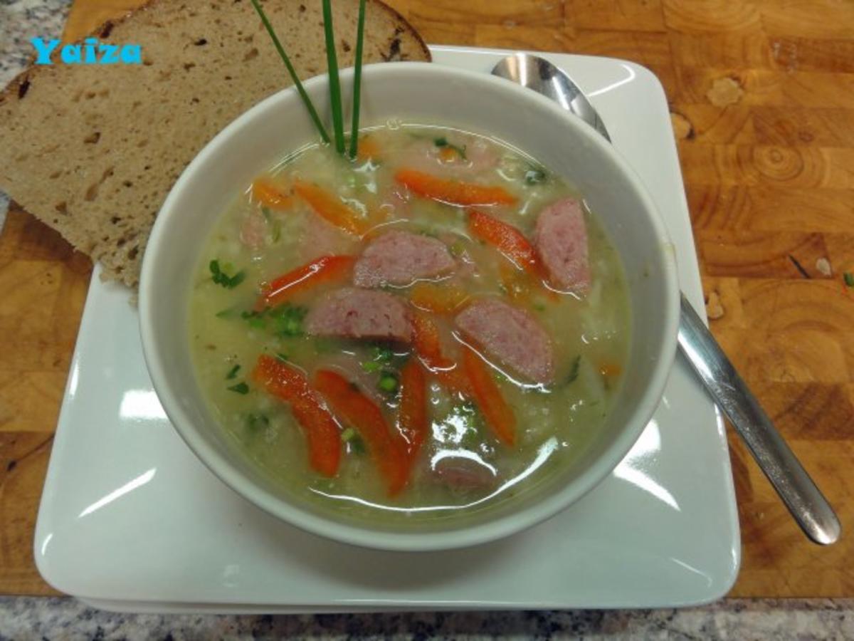 Gebundene Gemüsesuppe mit Wurst - Rezept - kochbar.de