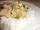 Geflügel, Pute: Putenragout mit Champignons und Reis - Rezept