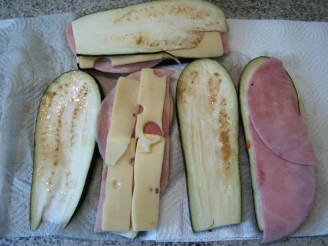 Rezept: Aubergine Cordon bleu Bild Nr. 4 Aubergine Cordon bleu - Rezept - Bild Nr. 4