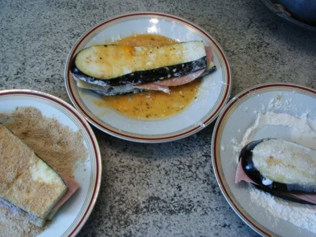 Rezept: Aubergine Cordon bleu Bild Nr. 5 Aubergine Cordon bleu - Rezept - Bild Nr. 5