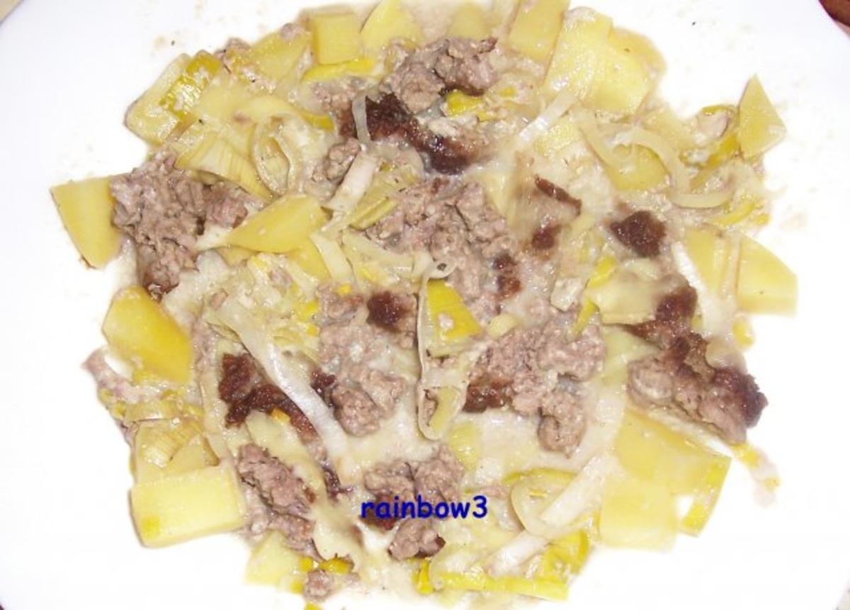 Auflauf: Porree mit Hackfleisch und Kartoffeln - Rezept - Bild Nr. 2