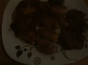 Senfschnitzel mit Zwiebelgemüse und Gerumpelten - Rezept