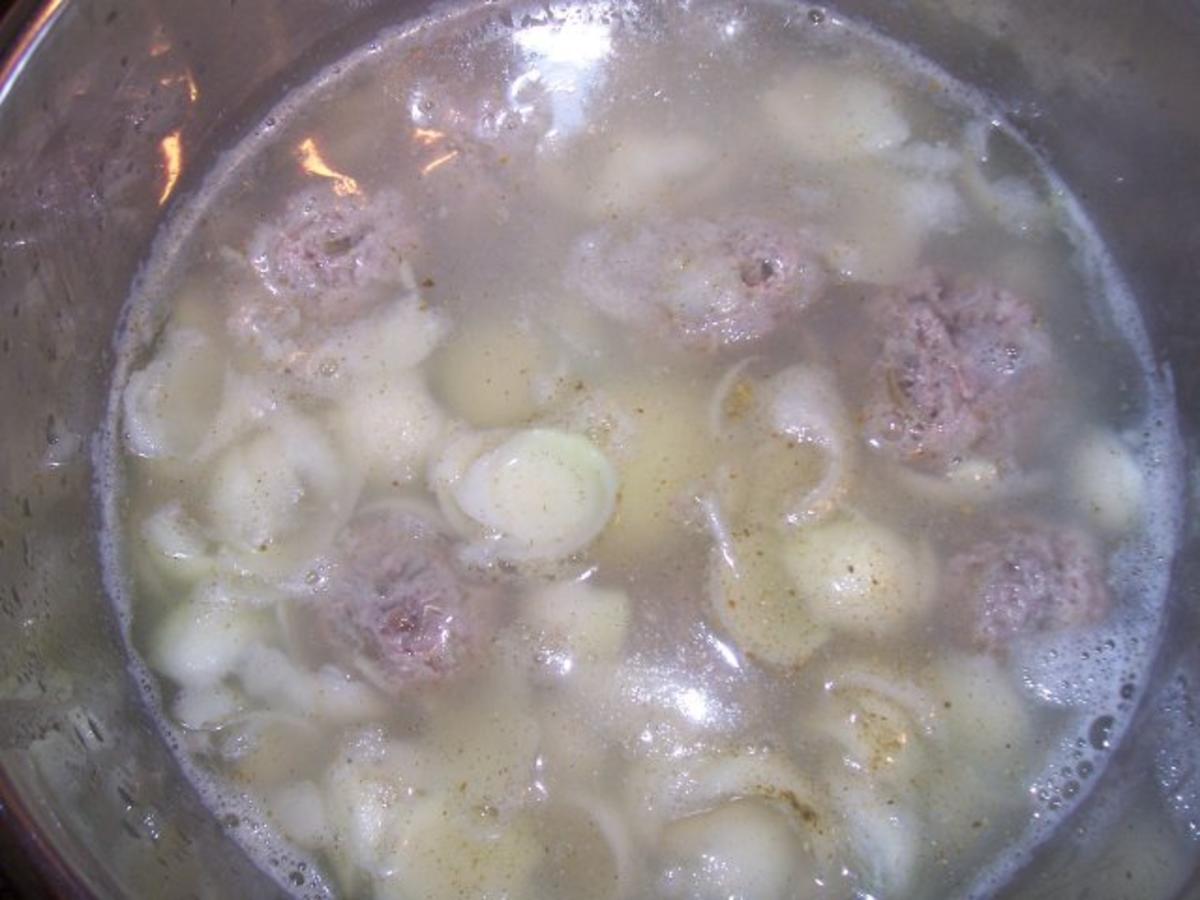 Kohlrabi Cremesuppe mit Rinderhackbällchen - Rezept - Bild Nr. 8