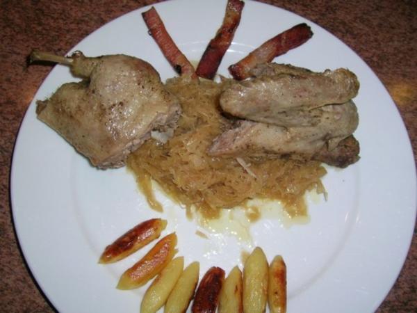 Wildente auf karamellisiertem Sauerkraut - einfach - von rowiwo