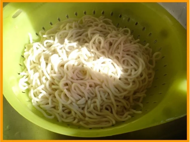 Nudeln mit Schweinefleisch und Gemüse in Pflaumensauce - Rezept - Bild Nr. 4