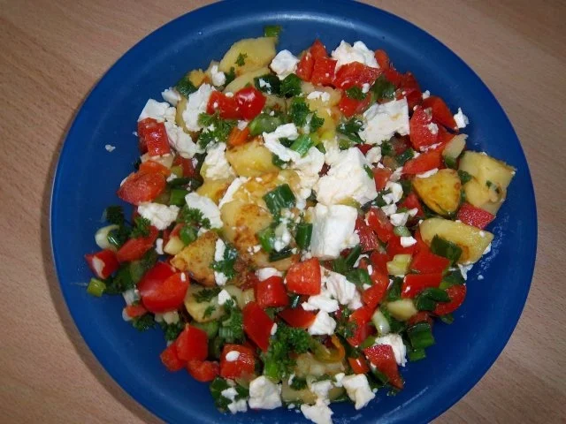 Kartoffelpfanne mit Hirtenkäse - Rezept