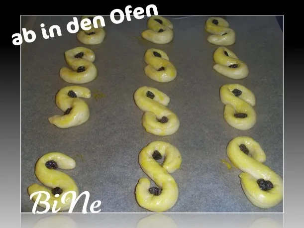 Rezept: BiNe` S LUSSEKATTER - SCHWEDISCHES HEFEGEBÆCK Bild Nr. 6 BiNe` S LUSSEKATTER - SCHWEDISCHES HEFEGEBÆCK - Rezept - Bild Nr. 6
