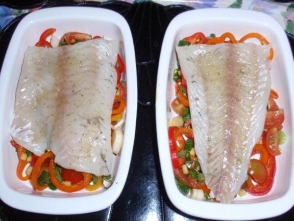 Fisch-Gemüse aus dem Backofen mit Basmati-Reis - Rezept - kochbar.de