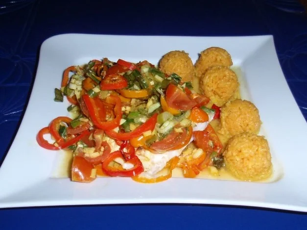 Fisch-Gemüse aus dem Backofen mit Basmati-Reis - Rezept - Bild Nr. 13