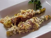 Vorspeise: Gratinierter grüner Spargel mit Proscuitto - Rezept