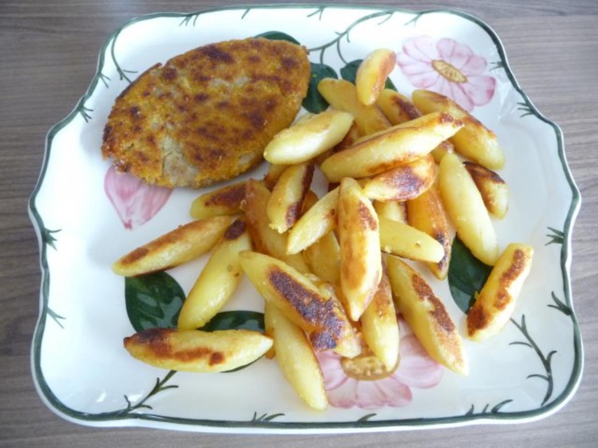 Fleischlos : Sojaschnitzel mit Schupfnudeln und Gurkensalat - Rezept - Bild Nr. 2