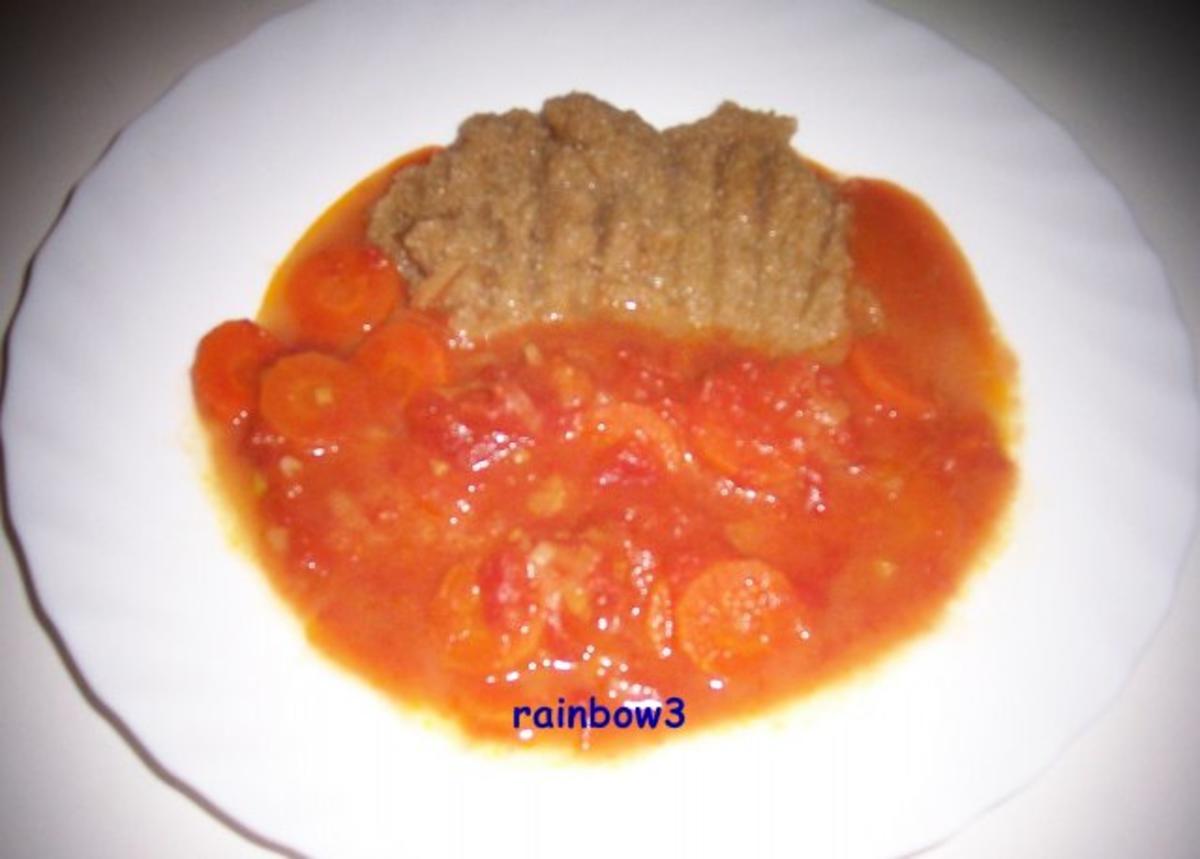 Bilder für Kochen: Möhren-Tomaten-Gemüse zu Amaranth - Rezept