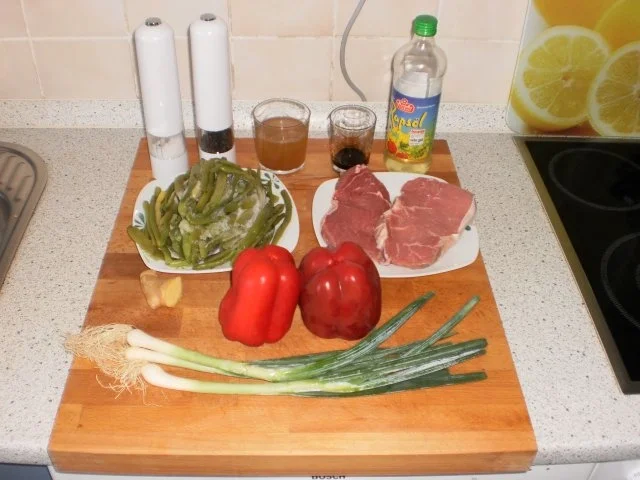 Rezept: Rumpsteaksteifen mit Bohnen Bild Nr. 2 Rumpsteaksteifen mit Bohnen - Rezept - Bild Nr. 2