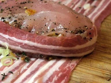 Fruchtziege im Huhn, dazu knackiges Paprika-Ebly-Gemüse - Rezept - Bild Nr. 5