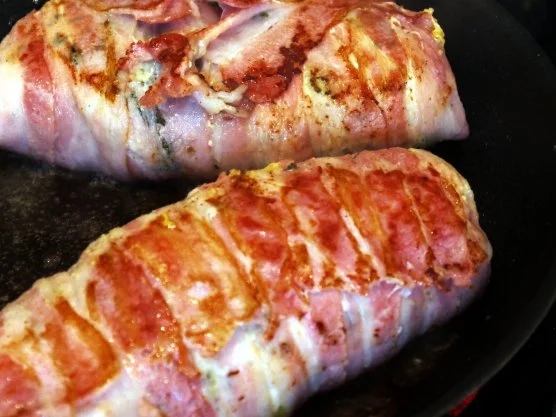 Fruchtziege im Huhn, dazu knackiges Paprika-Ebly-Gemüse - Rezept - Bild Nr. 7