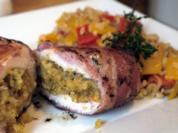 Rezept: Fruchtziege im Huhn, dazu knackiges Paprika-Ebly-Gemüse Fruchtziege im Huhn, dazu knackiges Paprika-Ebly-Gemüse - Rezept