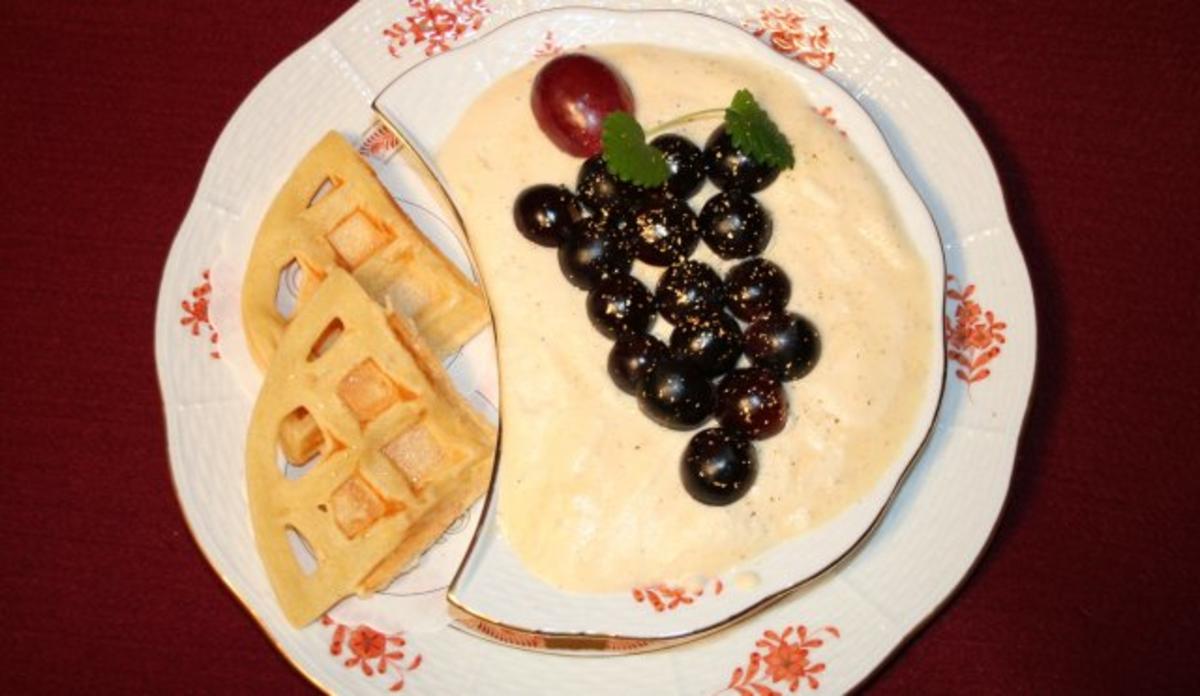 Fränkische Weincrème mit Waffeln - Rezept - kochbar.de