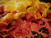 Rezept: Rosarote Überraschung - Rote Beete-Süßkartoffel-Auflauf Rosarote Überraschung - Rote Beete-Süßkartoffel-Auflauf - Rezept