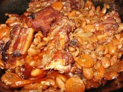 Burgunder-Ripperl mit Bohnen - Rezept