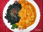 Rezept: Hähnchen und Spargel in Pesto/Käse-Soße Hähnchen und Spargel in Pesto/Käse-Soße - Rezept