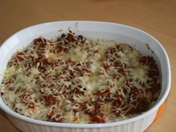 Rezept: Hack-Reis-Auflauf Hack-Reis-Auflauf - Rezept