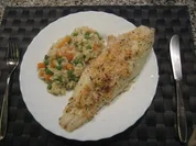 Zanderfilet mit Butter-Meerrettich-Kruste und Frühlings-Risotto - Rezept