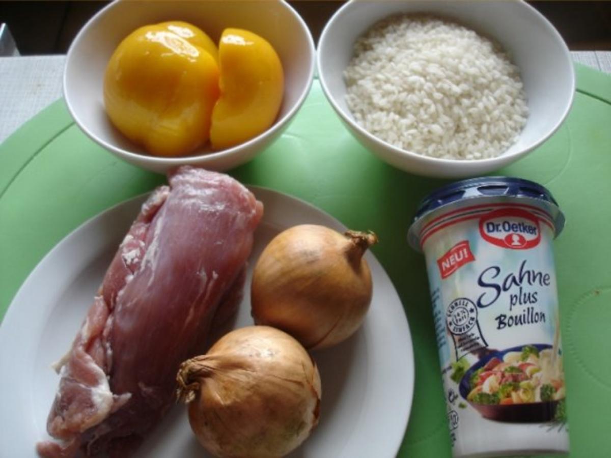 Schweinefilet in Currysauce mit Reis und Blattsalat - Rezept - Bild Nr. 2