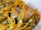 Rezept: Tagliatelle mit Mohn, Zitrone und Hähnchen Tagliatelle mit Mohn, Zitrone und Hähnchen - Rezept