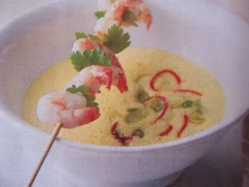 Rezept: Curry-Kokos-Suppe mit Shrimps Curry-Kokos-Suppe mit Shrimps - Rezept