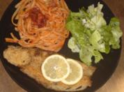 Seehecht mit Bavette und Tomatensoße - Rezept