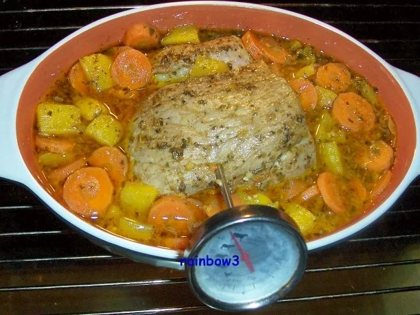 Kochen: Schweinebraten mit Paprika-Möhren-Sauce - Rezept - Bild Nr. 7