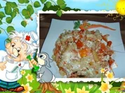 Auflauf : mit Nudeln, Eier, Möhren und Feta - Rezept