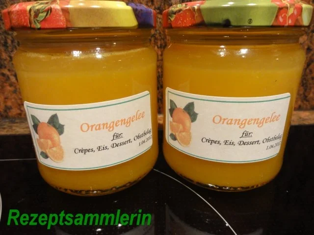Rezept: M+G: ORANGEN - GELEE ohne Fruchtfleisch M+G: ORANGEN - GELEE ohne Fruchtfleisch - Rezept
