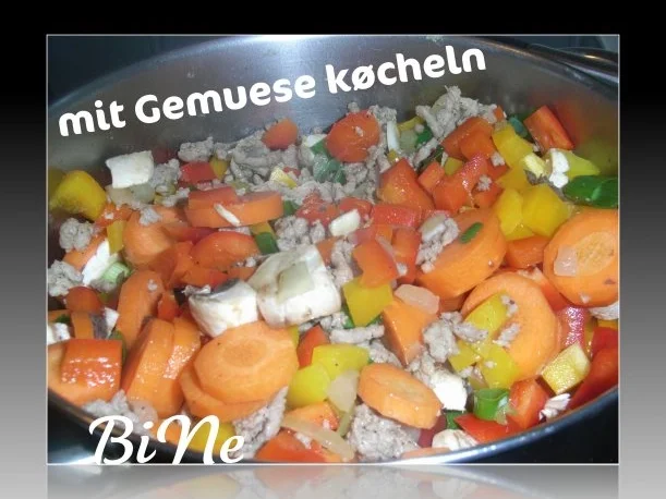 Rezept: BiNe` S PAPRIKA - BOLOGNESE - AUFLAUF Bild Nr. 6 BiNe` S PAPRIKA - BOLOGNESE - AUFLAUF - Rezept - Bild Nr. 6