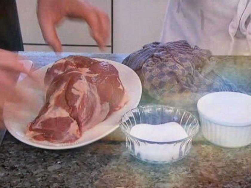 Geschmorte Lammschulter aus dem Römertopf mit Schmorgemüse und ...