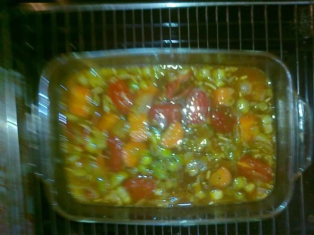 Rezept: Schweinebraten auf einem Gemüse Bett in Biersoße Bild Nr. 7 Schweinebraten auf einem Gemüse Bett in Biersoße - Rezept - Bild Nr. 7