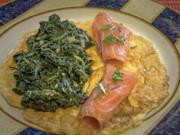 Omelett mit Lachs und Blattspinat - Rezept