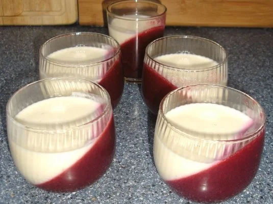 Panna cotta mit Himbeergelee - Rezept