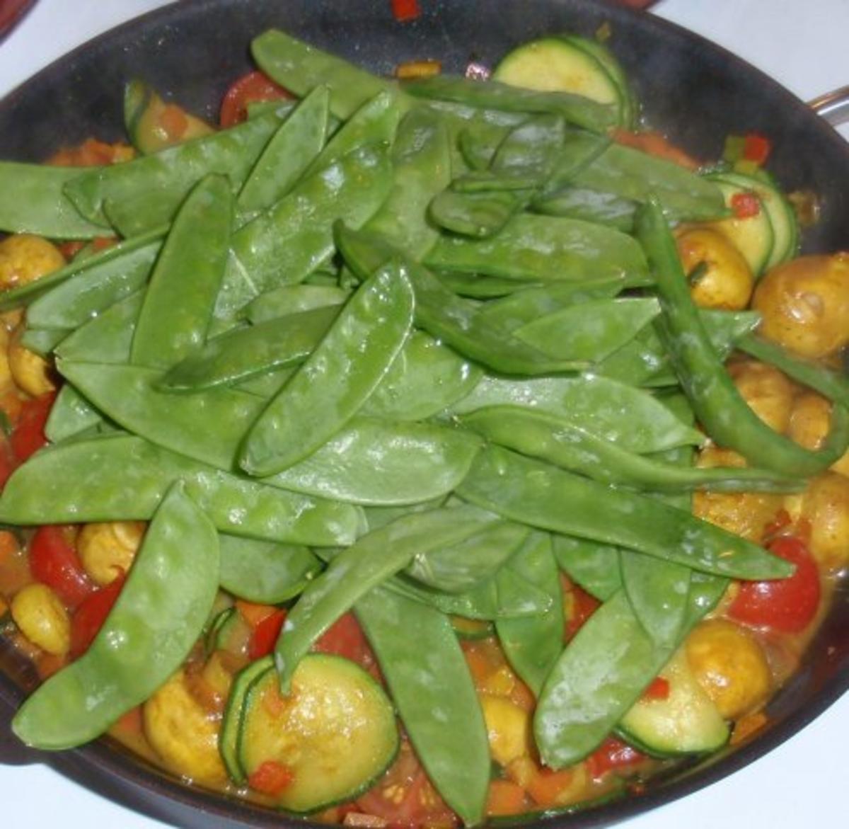 Champignon-Gemüse-Pfanne mit Basmati-Duftreis - Rezept - Bild Nr. 7