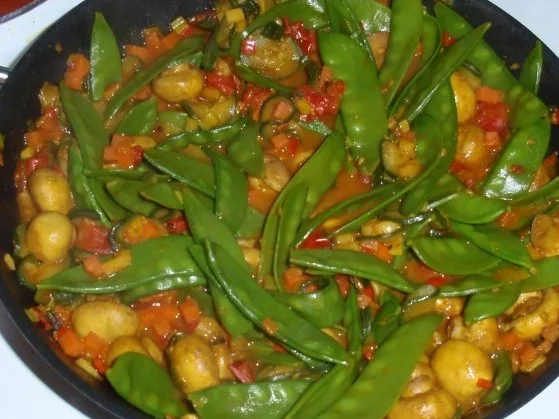 Champignon-Gemüse-Pfanne mit Basmati-Duftreis - Rezept - Bild Nr. 8