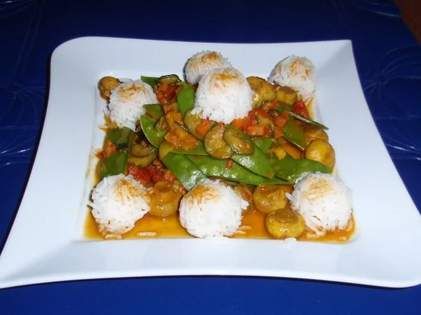 Champignon-Gemüse-Pfanne mit Basmati-Duftreis - Rezept - Bild Nr. 9