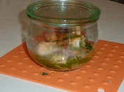 Fisch auf Lauchgemüse im Weckglas - Rezept